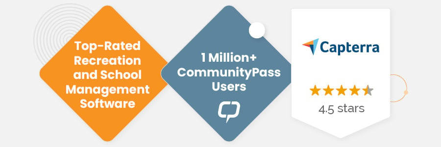 Top-rated recreation and school management software, 1 million+ CommunityPass users, 4.5 stars on Capterra